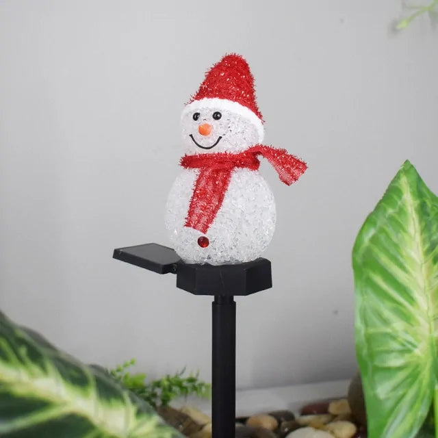 Solar Christmas Lights Snowman - ShopandTop