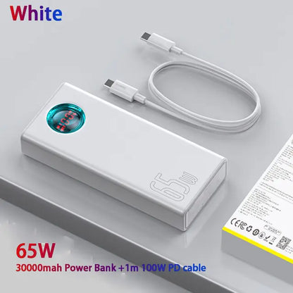 30000mAh 65W Ultimate Power Bank – High-Capacity Fast Charging for Multi-Device Use - ShopandTop