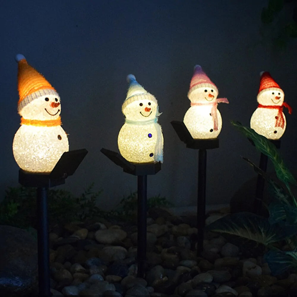 Solar Christmas Lights Snowman - ShopandTop