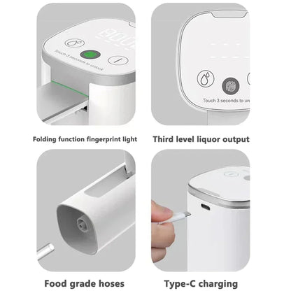 Fingerprint Child Lock Touch Screen Digital Display Folding Electric Pumping Water Device