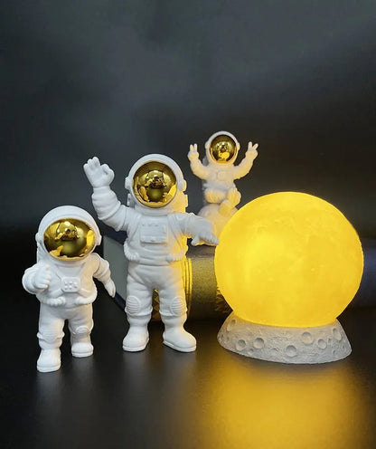 Astronaut Yellow Moon Ambient Light Ornament - ShopandTop