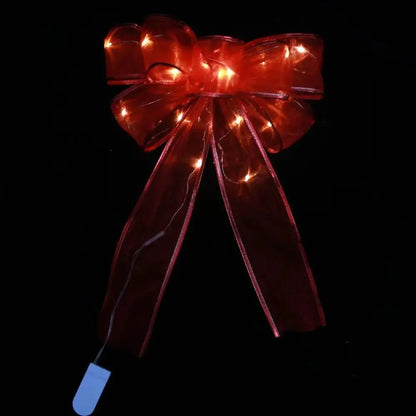 Large Printed Light Up Christmas Bow - ShopandTop