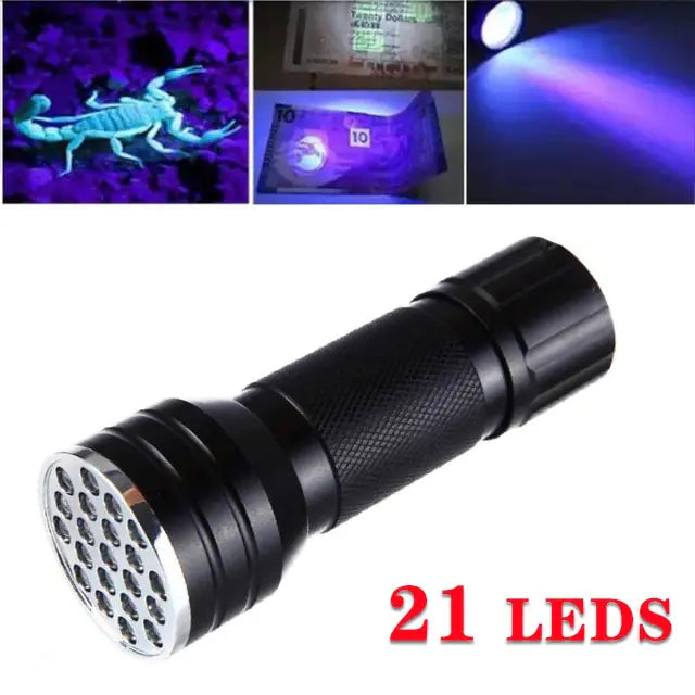 Ultraviolet White Lamp Retractable Flashlight - Dual Lamp Design with Adjustable Beam - ShopandTop