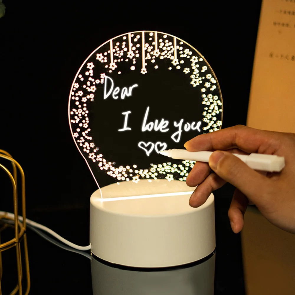 Night Light Changing Memo Board Creative Led Lamp