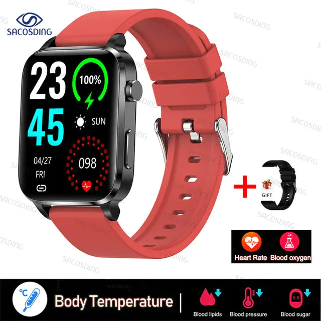 Thermometer Smart Watch – Dual Probe Laser Therapy, Temperature Monitoring, and Comprehensive Health Tracking - ShopandTop