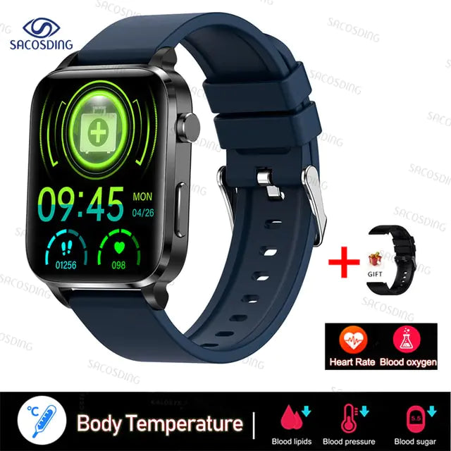 Thermometer Smart Watch – Dual Probe Laser Therapy, Temperature Monitoring, and Comprehensive Health Tracking - ShopandTop