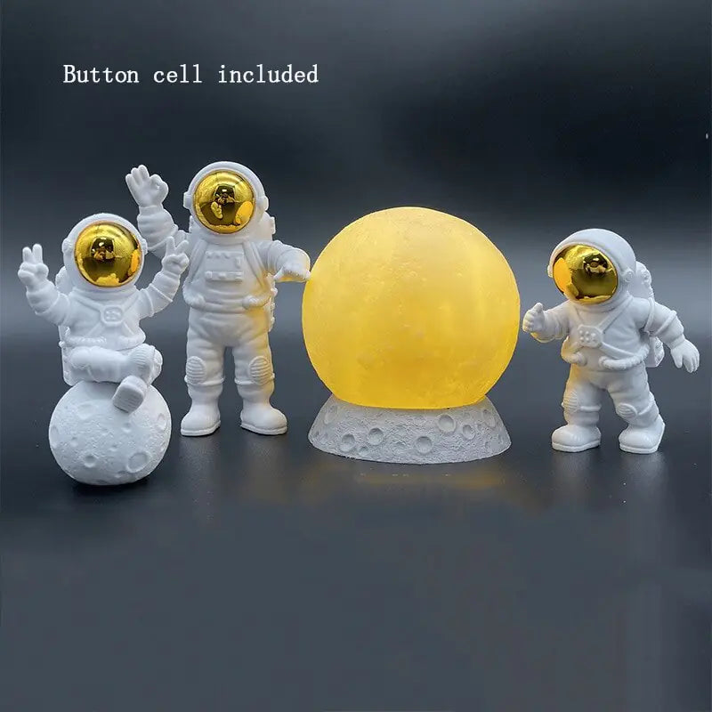 Astronaut Yellow Moon Ambient Light Ornament - ShopandTop