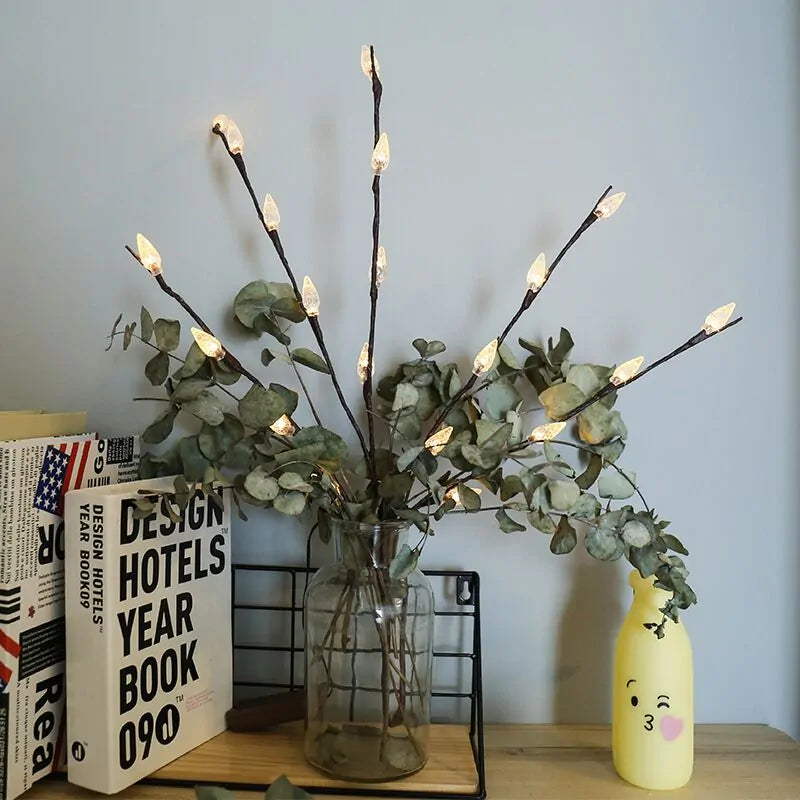 LED Willow Branch Lamp: Elegant Home Decor Accent - ShopandTop