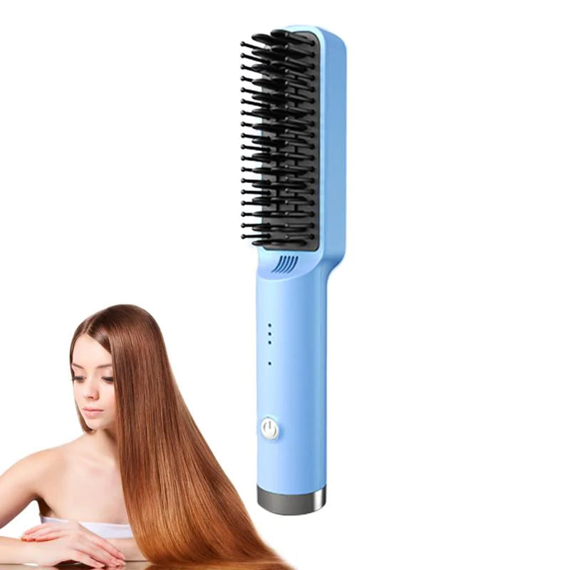 Fast Heated Straightener Brush Hair