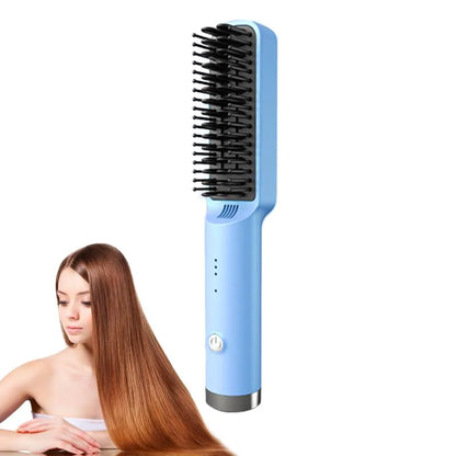 Fast Heated Straightener Brush Hair