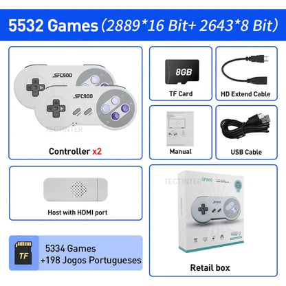 1500 Games HDMI-Compatible Video Game Console for SNES/NES - ShopandTop