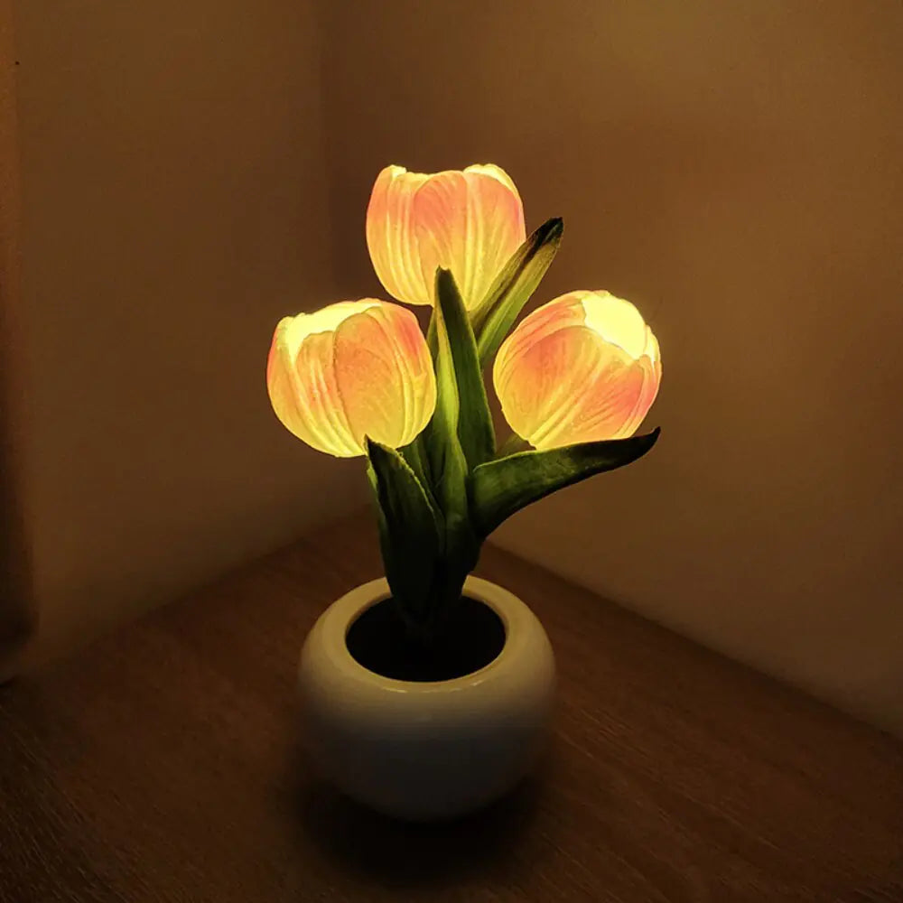 LED Simulation Tulip Flower Pot Lamp - ShopandTop