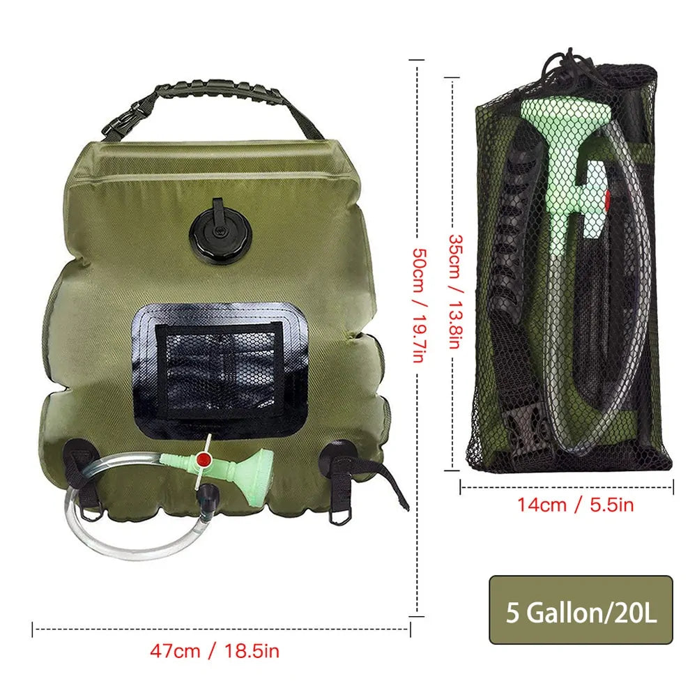 Solar Power Water Bag – Eco-Friendly Outdoor Shower for Camping, Hiking, and More - ShopandTop