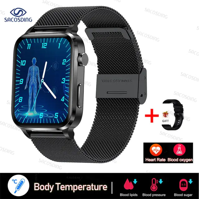 Thermometer Smart Watch – Dual Probe Laser Therapy, Temperature Monitoring, and Comprehensive Health Tracking - ShopandTop