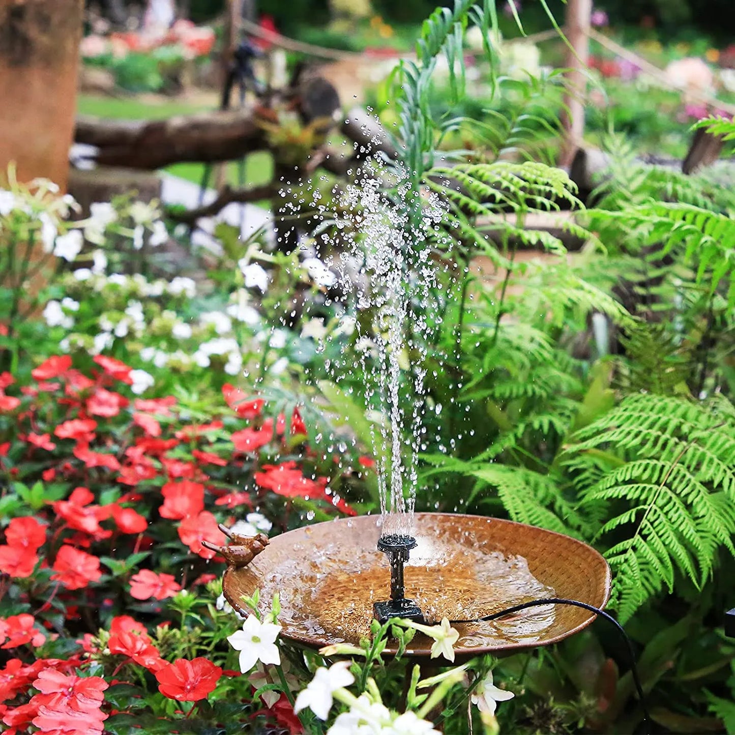 Solar Fountain Pump – Eco-Friendly Garden Water Feature with Multiple Spray Patterns - ShopandTop