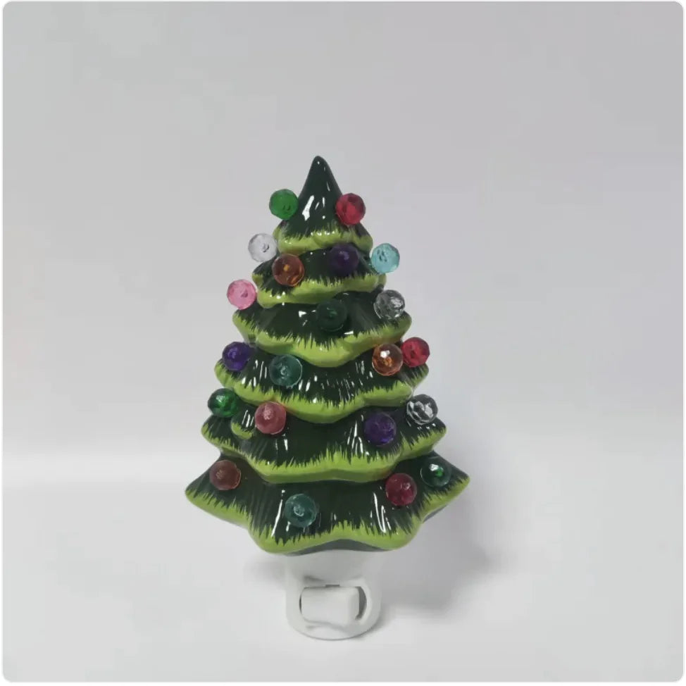 American Standard Plug Ceramic Christmas Tree Night Lamp - ShopandTop