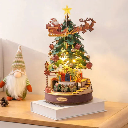 Wooden Music Box Christmas Melody Tree - ShopandTop