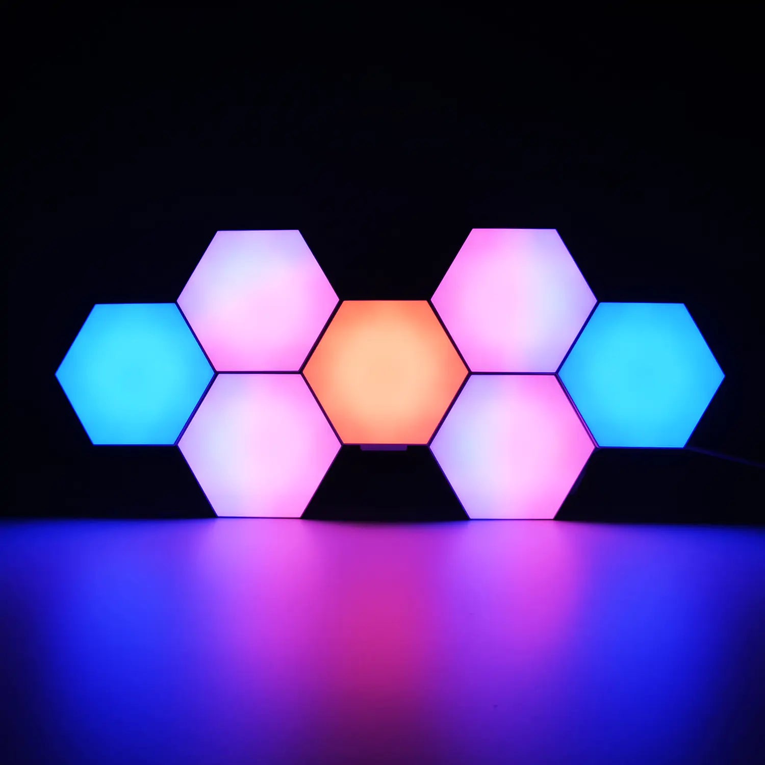 Smart Hexagon Lights – Customizable Modular LED Panels with Smartphone and Voice Control - ShopandTop