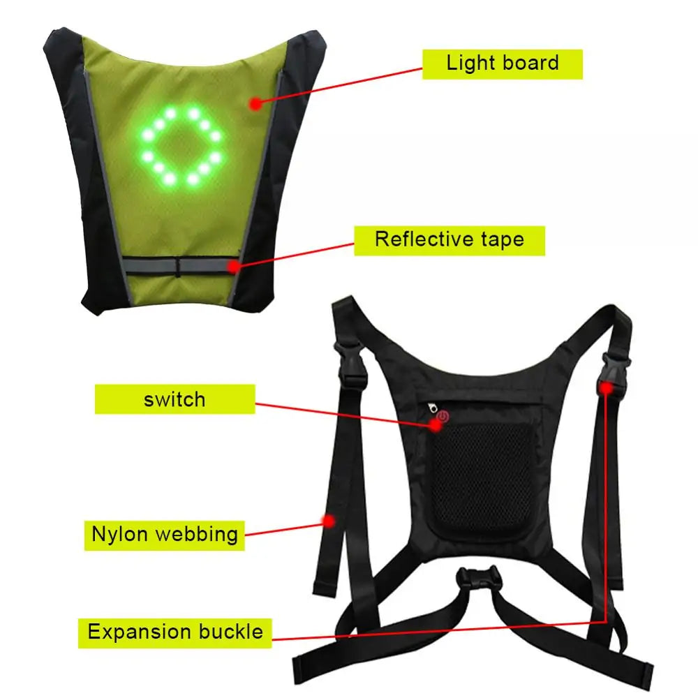 LED Cycling Safety Vest with Bag - ShopandTop