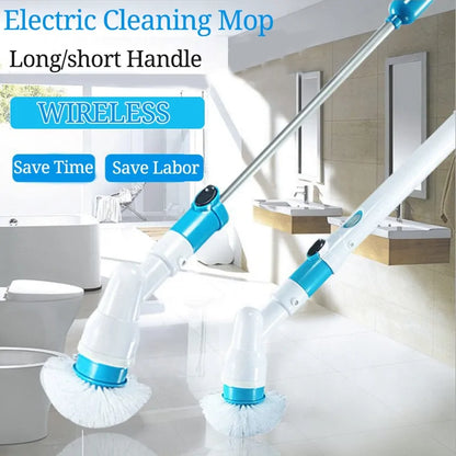 Electric Spin Scrubber Turbo Scrub Cleaning Brush Cordless Chargeable Bathroom Cleaner - ShopandTop