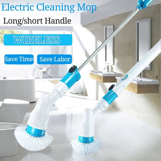 Electric Spin Scrubber Turbo Scrub Cleaning Brush Cordless Chargeable Bathroom Cleaner - ShopandTop