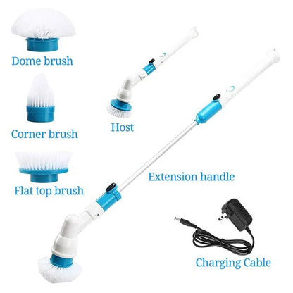 Electric Spin Scrubber Turbo Scrub Cleaning Brush Cordless Chargeable Bathroom Cleaner - ShopandTop