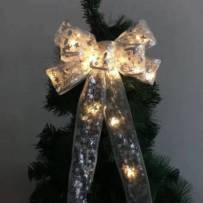 Large Printed Light Up Christmas Bow - ShopandTop