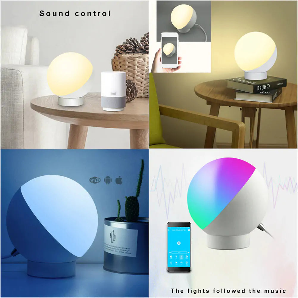 Smart Bedside Lamp – Voice-Controlled, Energy-Efficient LED with Customizable Colors and App Control - ShopandTop