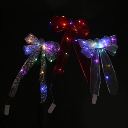 Large Printed Light Up Christmas Bow - ShopandTop