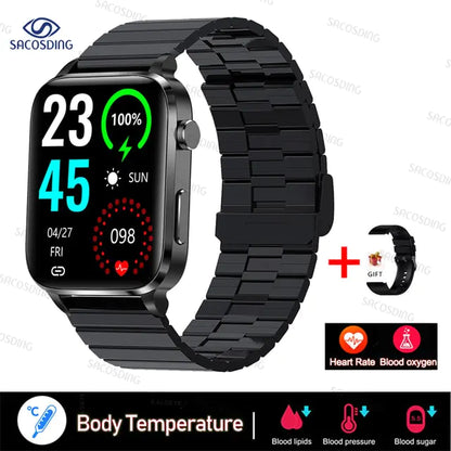 Thermometer Smart Watch – Dual Probe Laser Therapy, Temperature Monitoring, and Comprehensive Health Tracking - ShopandTop