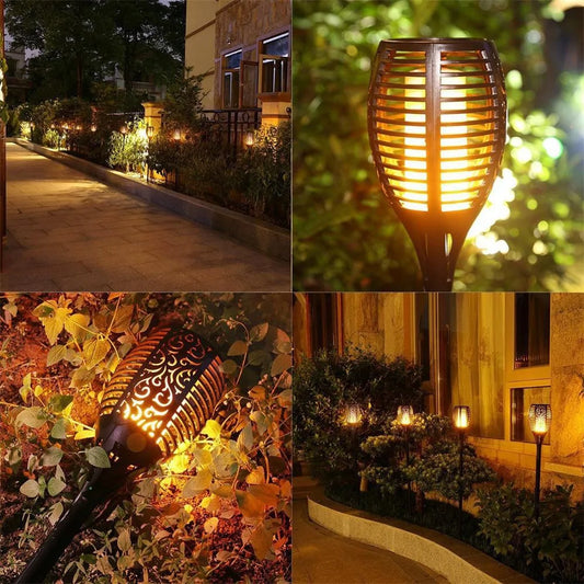 Solar-Powered LED Torch Lights – Outdoor Solar Flame Lights for Garden, Patio, and Pathway - ShopandTop