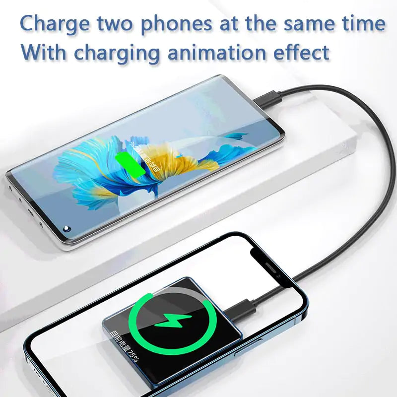 Mini Power Bank Charger – Wireless Charging, Compact & Portable, with USB-Type C Output - ShopandTop