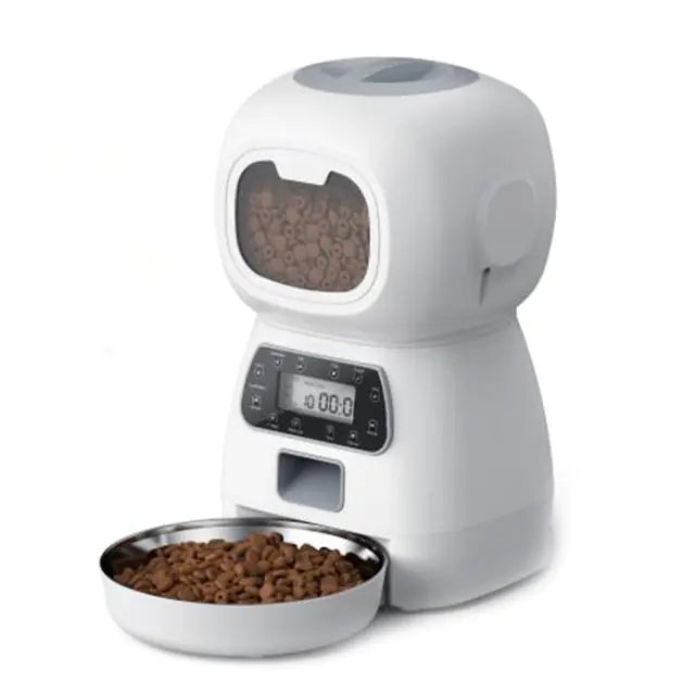 Smart Food Dispenser - Automatic Pet Feeder with Timer, Adjustable Portions, Remote Control via App, Silent Operation - ShopandTop