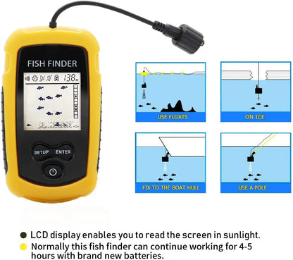 Alarm 100m Portable Sonar Fish Finder