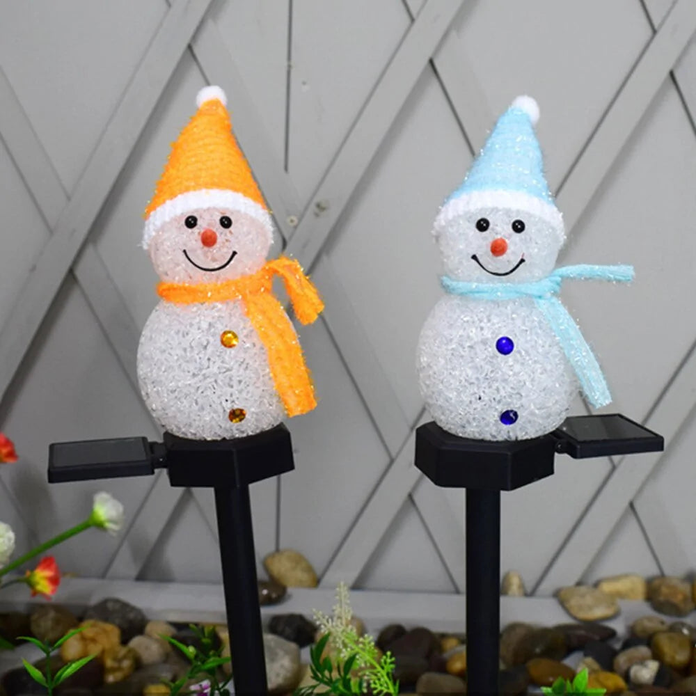 Solar Christmas Lights Snowman - ShopandTop