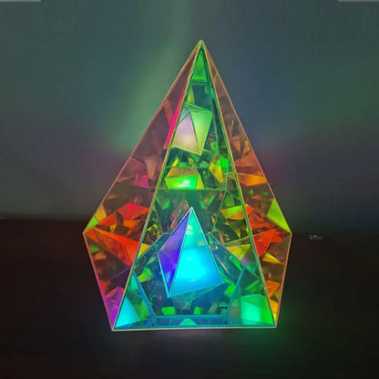 3D Pyramid Bedroom Decoration RGB Atmosphere Night Light - ShopandTop