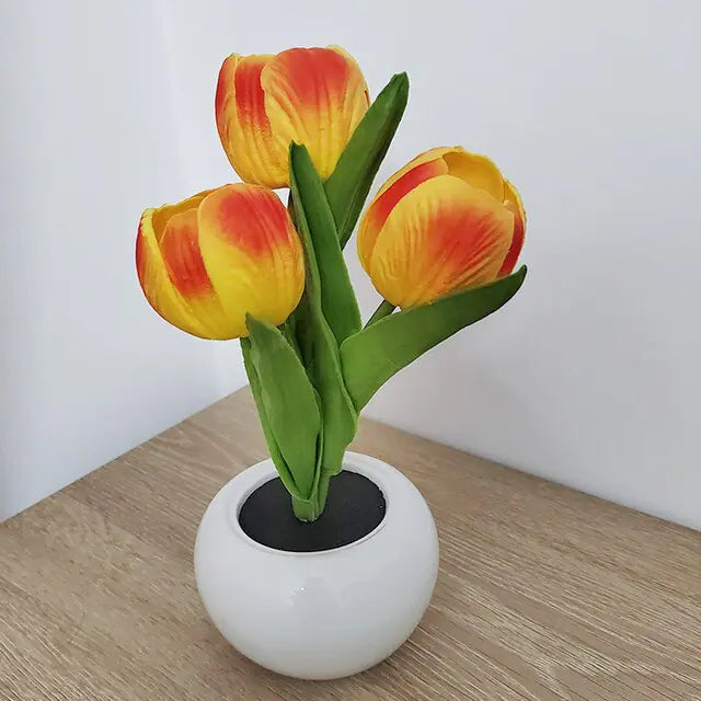 LED Simulation Tulip Flower Pot Lamp - ShopandTop