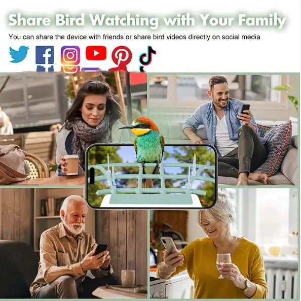 Solar-Powered Waterproof Bird Feeder with Camera – AI Smart Birdwatching Feeder - ShopandTop