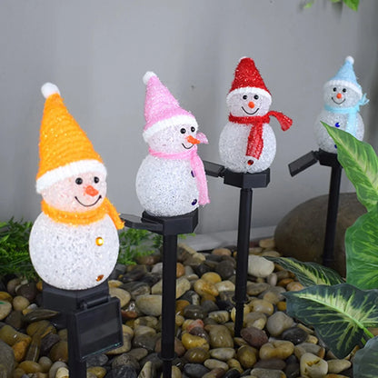 Solar Christmas Lights Snowman - ShopandTop