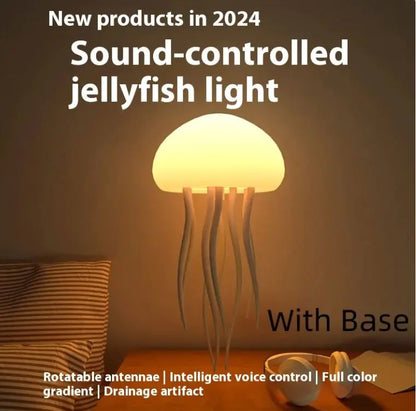 Jellyfish Mood Lamp LED Jellyfish Night Light Portable Jellyfish Lamp Jellyfish Decorations Smart Table Lamp For Bedside Desk - ShopandTop