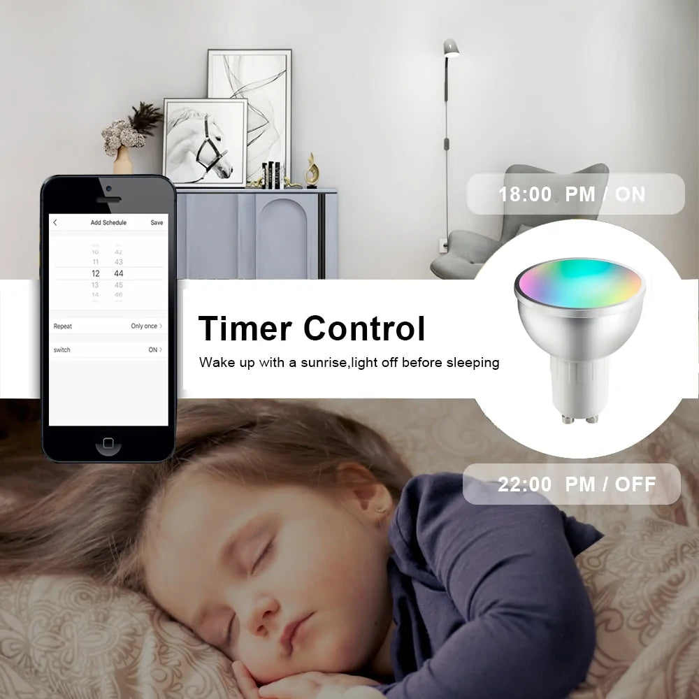 WiFi Smart Bulb – Voice-Controlled LED with Customizable Colors and Remote Access - ShopandTop