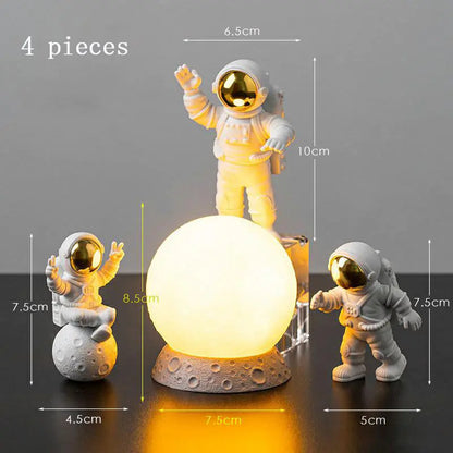 Astronaut Yellow Moon Ambient Light Ornament - ShopandTop