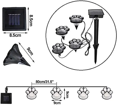 Paw Print Solar Lights - Charming Garden Lighting for Pet Lovers - ShopandTop