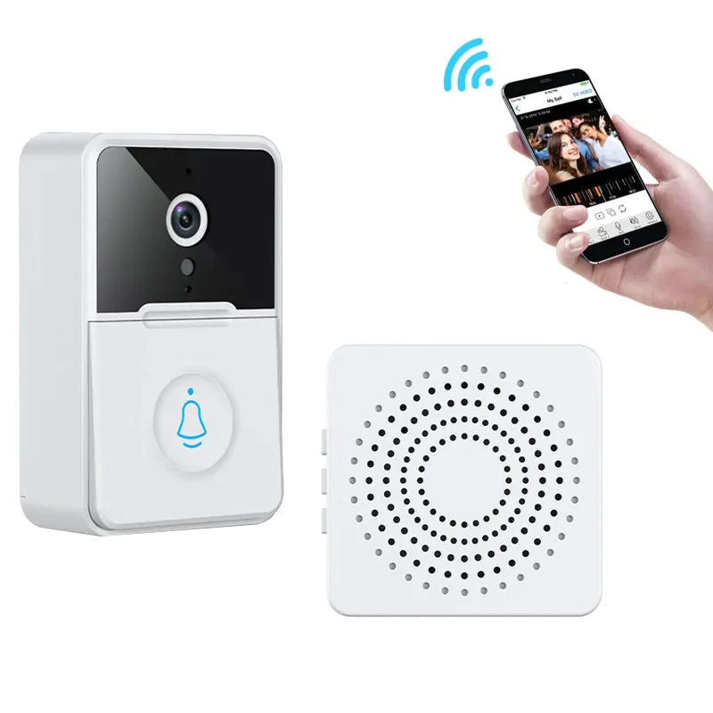 Wireless Security Smart WiFi Doorbell Intercom Video Camera Door Ring Bell Chime - ShopandTop