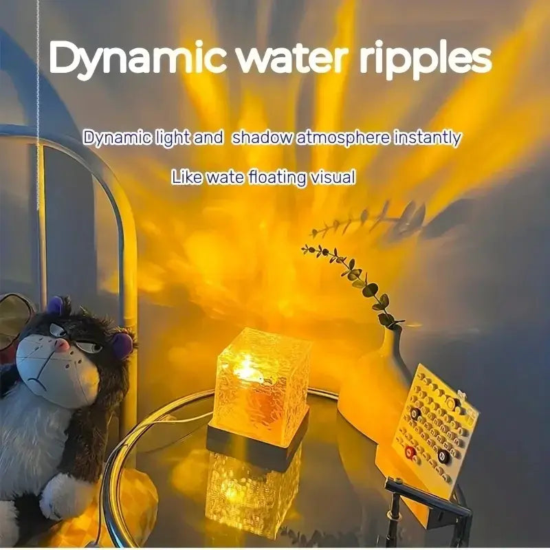 Dynamic Rotating Water Ripple Projector Night Light - ShopandTop