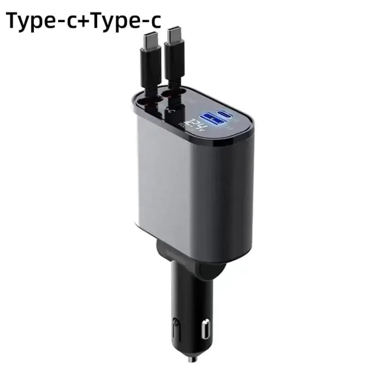 Digital Display Charging USB Adapter Cigarette Lighter One To Four - ShopandTop