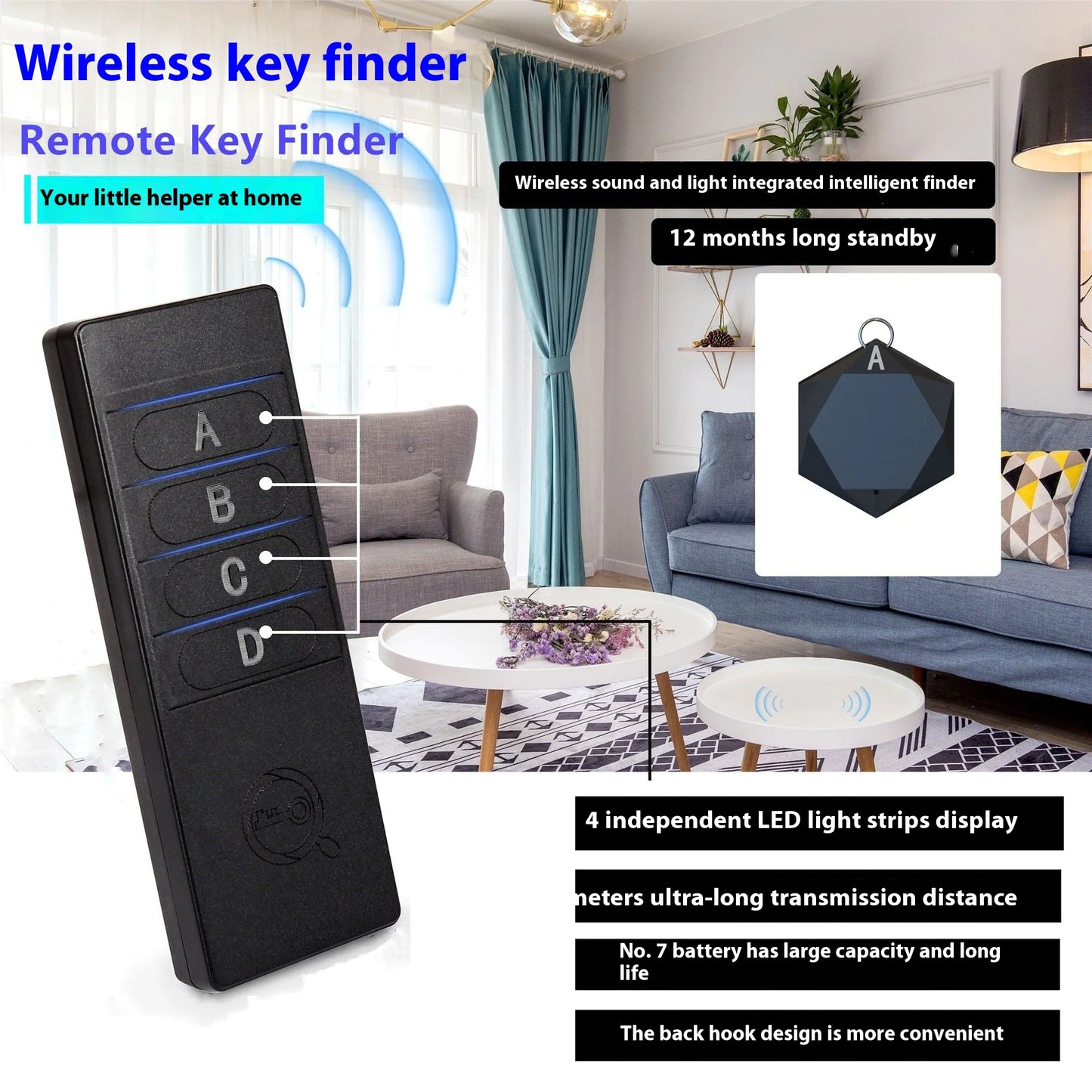 Wireless Search Key Anti-loss Alarm Device