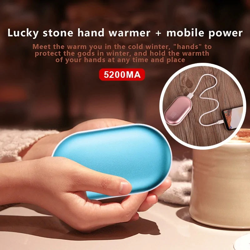 Power Bank + Hand Warmer – 5200mAh Portable Charger & Hand Warmer for Ultimate Convenience - ShopandTop