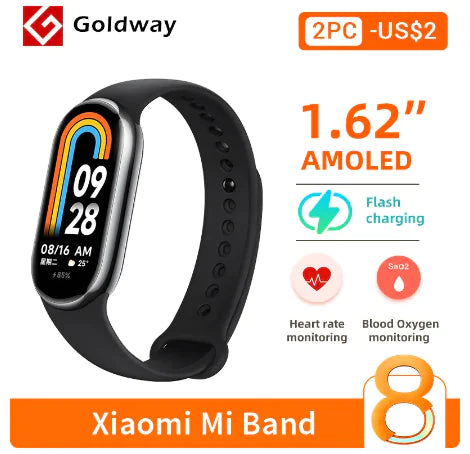 Xiaomi Mi Band 8 60hz BLACK - ShopandTop