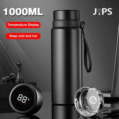 1000ml Smart Thermos Bottle Cold and Hot – Stainless Steel with LCD Temperature Display - ShopandTop